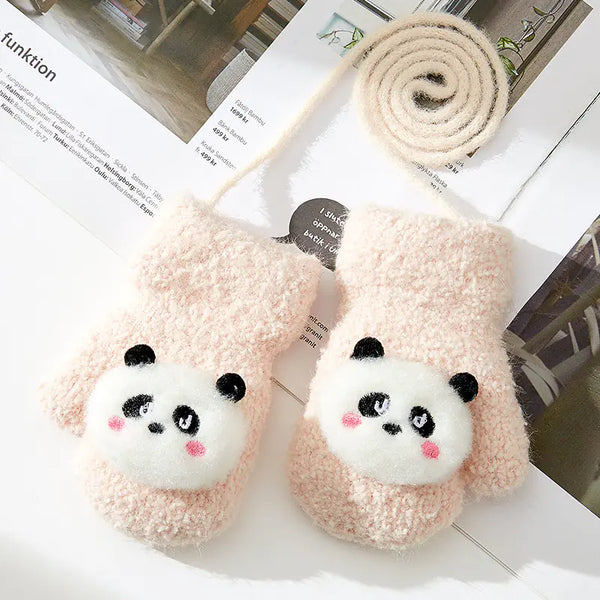 Cute Cartoon Baby Winter Finger Gloves