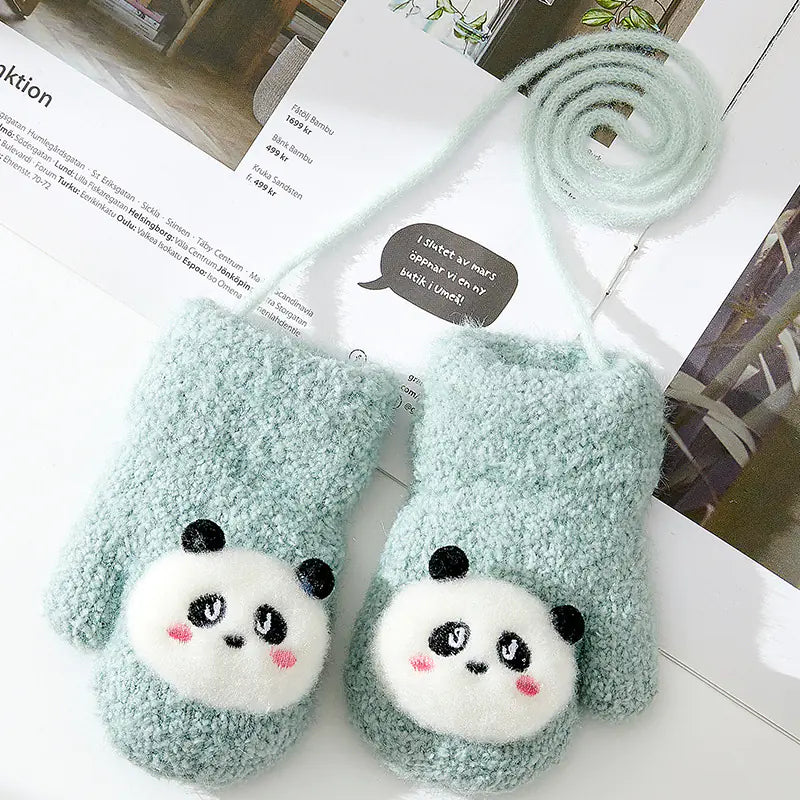 Cute Cartoon Baby Winter Finger Gloves