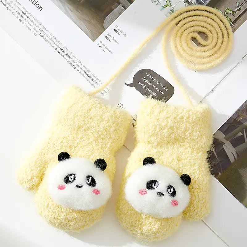 Cute Cartoon Baby Winter Finger Gloves