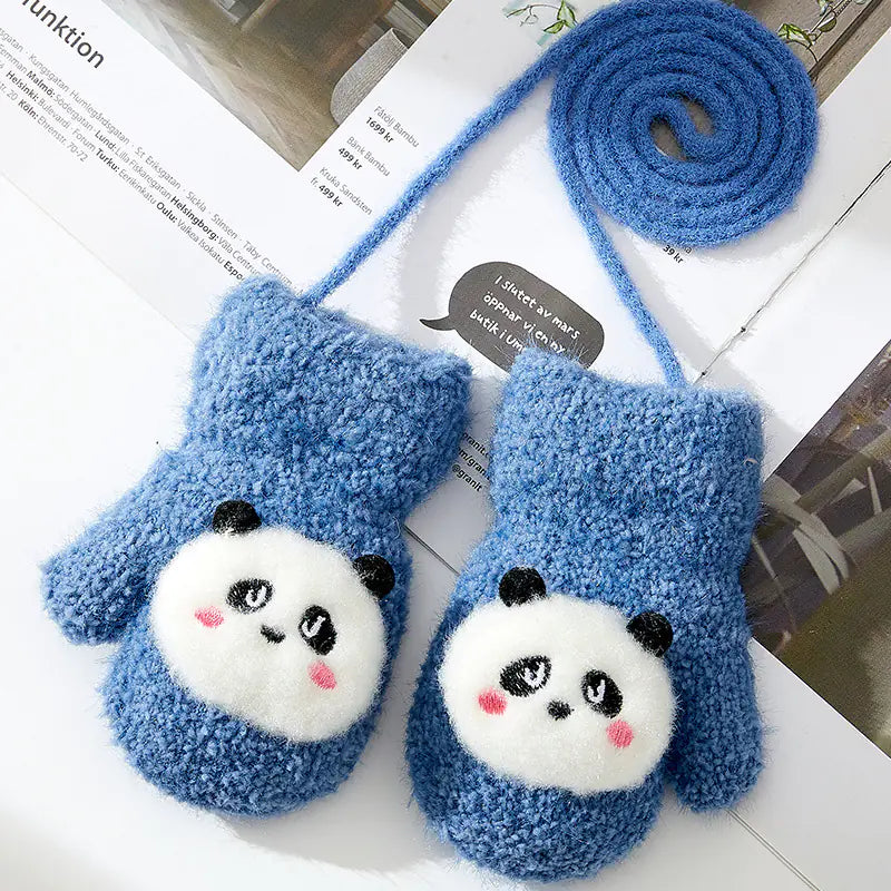 Cute Cartoon Baby Winter Finger Gloves