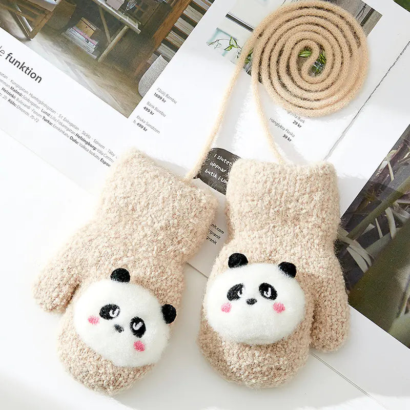 Cute Cartoon Baby Winter Finger Gloves