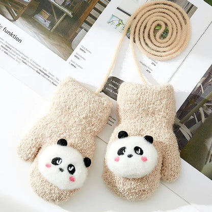 Cute Cartoon Baby Winter Finger Gloves